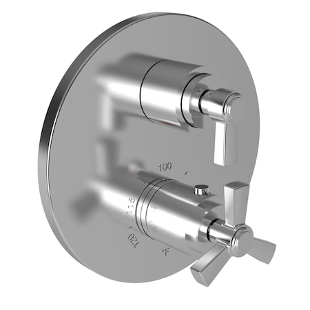 Newport Brass 1/2" Round Thermostatic Trim Plate With Handle in Satin Brass (Pvd) 3-1603TR-04